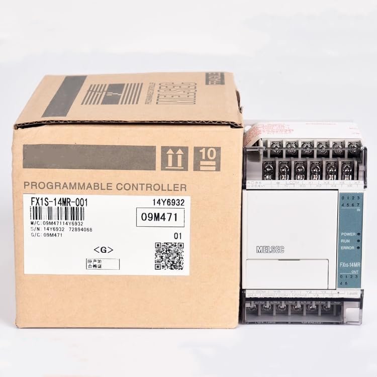 PLC Programmable Controller FX1S-14MR-001 The FX1S is Suitable for The Smallest Package, Provides up to 30 I/Os, and can Transfer Data via Serial Communication FX1S Series AC 220V Power Supply Relay