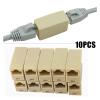 AANAN 10pcs New Alloy Internet Tools RJ45 CAT5 Coupler Plug Adapter Network LAN Cable Extender Connector view 2