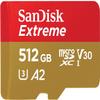 SanDisk 512GB Memory Card Micro SDXC Extreme Works with DJI Drone Series Mini 4 Pro (SDSQXAV-512G-GN6MN) V30 A2 4K UHD UHS-I Bundle with (1) Everything But Stromboli MicroSD Card Reader view 3