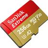 SanDisk Extreme 256GB MicroSD Memory Card (2 Pack) Works with DJI Drone Series Mini 4 Pro (SDSQXAV-256G-GN6MN) V30 A2 4K UHD UHS-I Bundle with (1) Everything But Stromboli MicroSDXC Card Reader view 4