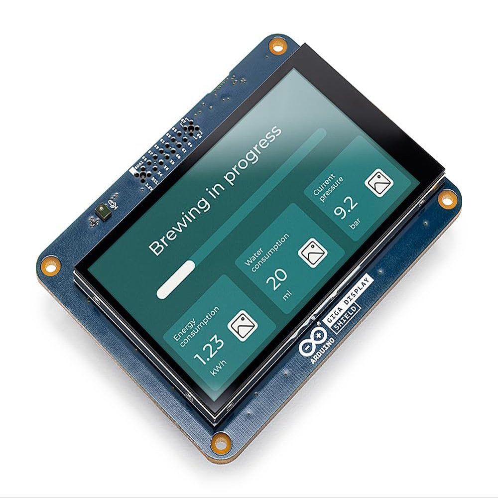 Arduino GIGA Display Shield [ASX00039] - 3.97 Touch Screen Solution for Arduino GIGA R1 WiFi with IMU, Digital Microphone, and Arducam Connector for Enhanced Project Functionality