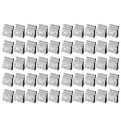50Pcs Stainless Steel Cable Clip Cord Organizer Wire Holder Cord Fixing Holder Clamp Set Kit Wire Clip Management for Solar Panel Wall