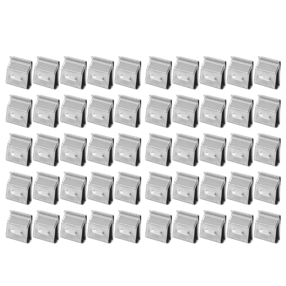 50Pcs Cable Clip 2 Wire Stainless Steel Cord Fixing Holder Clamp Set Kit Wall Wire Holder Cord Organizer Clip Management for Solar Panel