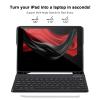 APHBZGE for iPad 6/5th Generation Case with Keyboard 2018/2017,Detachable Bluetooth Keyboard case for iPad Air 2/1,iPad Keyboard Case 9.7 inch with Pencil Holder,Square Keycaps,Black view 4