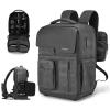 Cwatcun Camera Backpack Waterproof Camera Bag, Multi-Functional Travel Photography Bag Camera Case with 15.6" Laptop Compartment and Tripod Holder for Canon/Nikon/Sony SLR/DSLR/Mirrorless Camera view 1