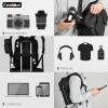 Cwatcun Camera Backpack Waterproof Camera Bag, Multi-Functional Travel Photography Bag Camera Case with 15.6" Laptop Compartment and Tripod Holder for Canon/Nikon/Sony SLR/DSLR/Mirrorless Camera view 3