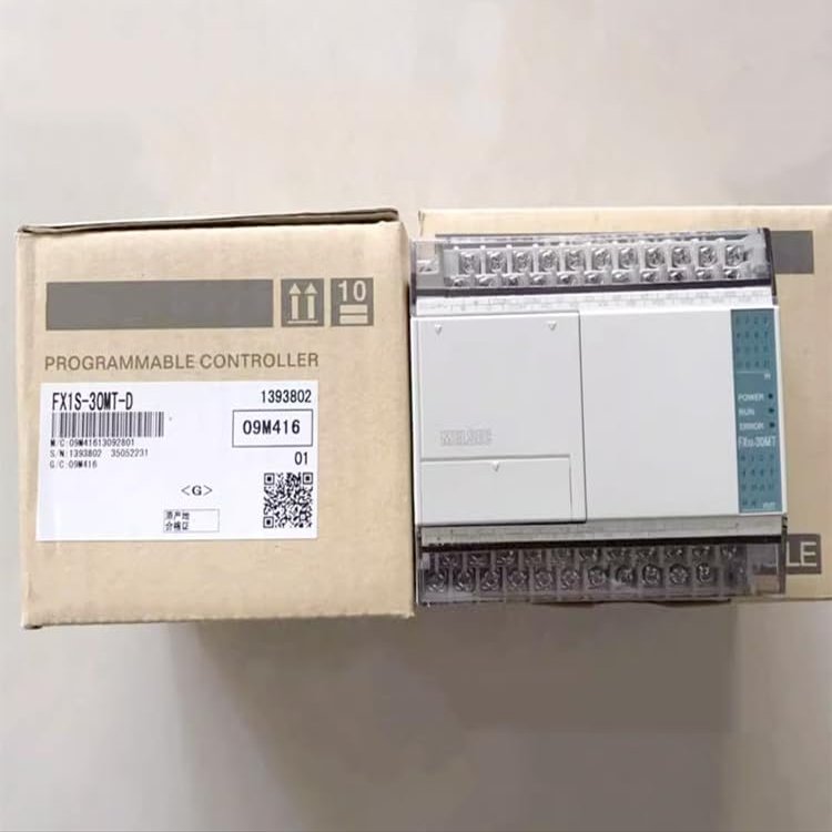 PLC Programmable Controller FX1S-30MT-D FX1S Series Suitable for the smallest package, providing up to 30 I/Os and capable of transmitting data via serial communications FX1S Series DC 24V Power Suppl