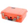 Pelican 1520 Case by ColorCase - Orange - Medium Size Waterproof Case with Pick & Pluck Foam Set & Convoluted Lid Foam - Desert Tan Handles & Latches view 2