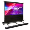 Elite Screens ezCinema Tab-Tension CineGrey 4D, 121-inch 16:9, Manual Floor Pull Up ISF Ceiling Ambient Light Rejecting, Portable Home Office Classroom Projector Screen with Carrying Bag, FT121UH-C4D