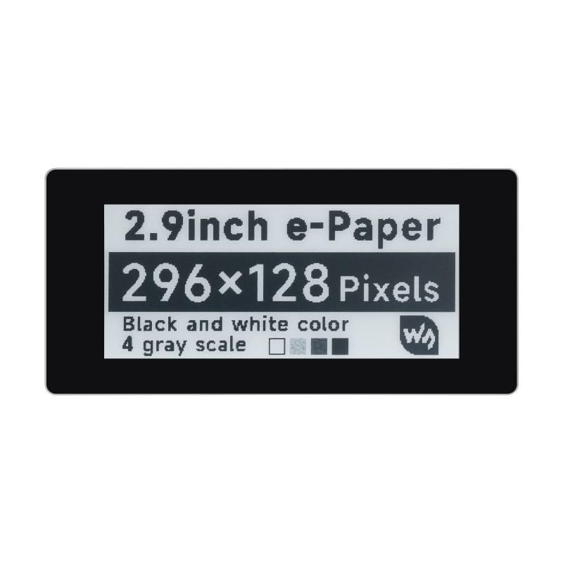 2.9inch Touch e-Paper Module Compatible with Raspberry Pi Pico 296128 Resolution Black/White Colors 4 Grayscale SPI Communication