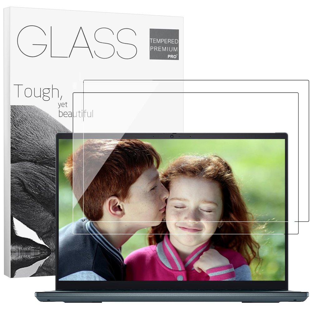 2Pack 14" Universal Laptop Screen Protector Tempered Glass Compatible with HP/Dell/Acer/ASUS/Samsung/Lenovo/MSI/Toshiba/LG/Razer Blade 16:9 Aspect Ratio Screen, Bubble Free,Anti Scratch Ultra-Clear