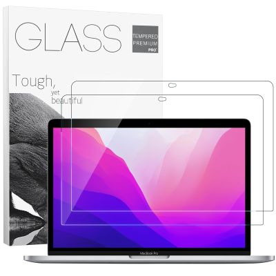 YongMai 2Pack 9H Hardness Tempered Glass Screen Protector for MacBook Pro 13'' (M1/M2 2016-2022)/ MacBook Air 13 inch (M1 2018-2021),Ultra Thin HD Transparency Anti Scratch Bubble