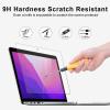 YongMai 2Pack 9H Hardness Tempered Glass Screen Protector for MacBook Pro 13'' (M1/M2 2016-2022)/ MacBook Air 13 inch (M1 2018-2021),Ultra Thin HD Transparency Anti Scratch Bubble view 3
