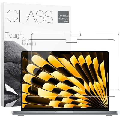 2Pack- 9H Hardness Tempered Glass Screen Protector for Apple 2025-2024-2023 MacBook Air 15 inch (Model: A3241 A3114 A2941) Laptop with M4 M3 M2 Chip 15.3 inch Laptop, Bubble Free, Ultra Thin, Anti Scratch