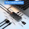 10-in-1 Docking Station - 100W USB-C PD, 4K HDMI, 1080p VGA, High-Speed USB 3.0 view 2