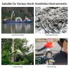 500 Feet (150 Meters) 4 Core Industrial TPU LC to LC Outdoor Armored Fiber Optic Cable, 4 Strands OS2 Single Mode Fiber Patch Cable with LC Connectors, 9/125um, OD-5mm, Direct Burial LC-LC view 4