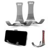 Wall Mount Bathroom Kitchen Cell Phone Holder, Mirror Cellphone Stand Adhesive Remote Control | Eye Glasses | Smartphone | Keys | Compatible with iPhone iPad Apple TV,Google Chromecast - 2 Pack view 1