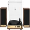 Crosley C72 2-Speed Belt-Drive Bluetooth Turntable Record Player with 80W Speakers and Carbon Fiber Tonearm, Walnut view 1