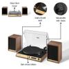 Crosley C72 2-Speed Belt-Drive Bluetooth Turntable Record Player with 80W Speakers and Carbon Fiber Tonearm, Walnut view 3