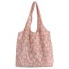 ObiozZ Simple fairy flower lace canvas bag shopping supermarket small items storage fresh-keeping shopping embroidery lace bag fabric view 2