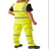 MA Online Womens Reflective Stripe High Vis Bodywarmer Full Zip Safety Vest Work Wear Gillet (Yellow US 8) view 3