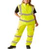 MA Online Womens Reflective Stripe High Vis Bodywarmer Full Zip Safety Vest Work Wear Gillet (Yellow US 8) view 4