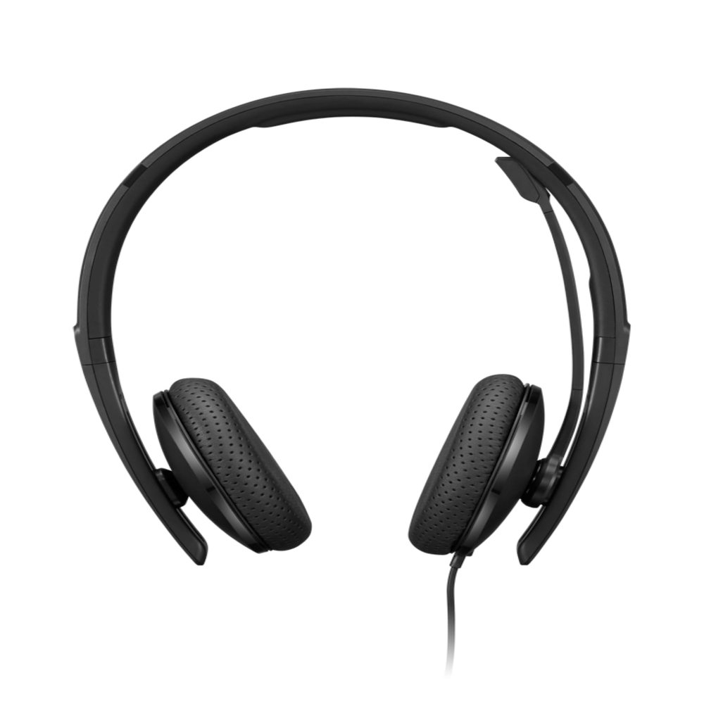 Lenovo Wired VoIP Headset (Teams) with EPOS BrainAdapt & ActiveGard, Microsoft Teams Certified, Zoom Compatible, USB-C Plug, All-Day Comfort, Noise Reduction, Hearing Protection, Lightweight Design