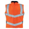 MA Online Womens Reflective Stripe High Vis Bodywarmer Full Zip Safety Vest Work Wear Gillet (Orange US 6) view 1