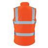 MA Online Womens Reflective Stripe High Vis Bodywarmer Full Zip Safety Vest Work Wear Gillet (Orange US 6) view 2