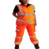 MA Online Womens Reflective Stripe High Vis Bodywarmer Full Zip Safety Vest Work Wear Gillet (Orange US 6) view 3