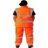 MA Online Womens Reflective Stripe High Vis Bodywarmer Full Zip Safety Vest Work Wear Gillet (Orange US 6) view 4