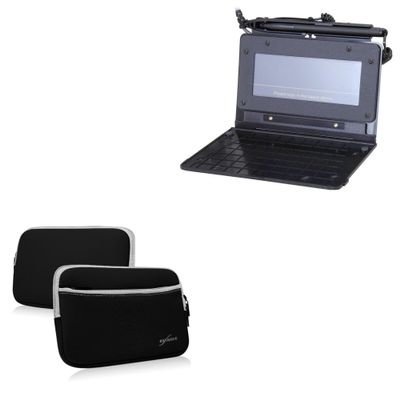 BoxWave Case Compatible with Topaz SigLite Slim 1x5 - SoftSuit with Pocket, Soft Pouch Neoprene Cover Sleeve Zipper Pocket - Jet Black