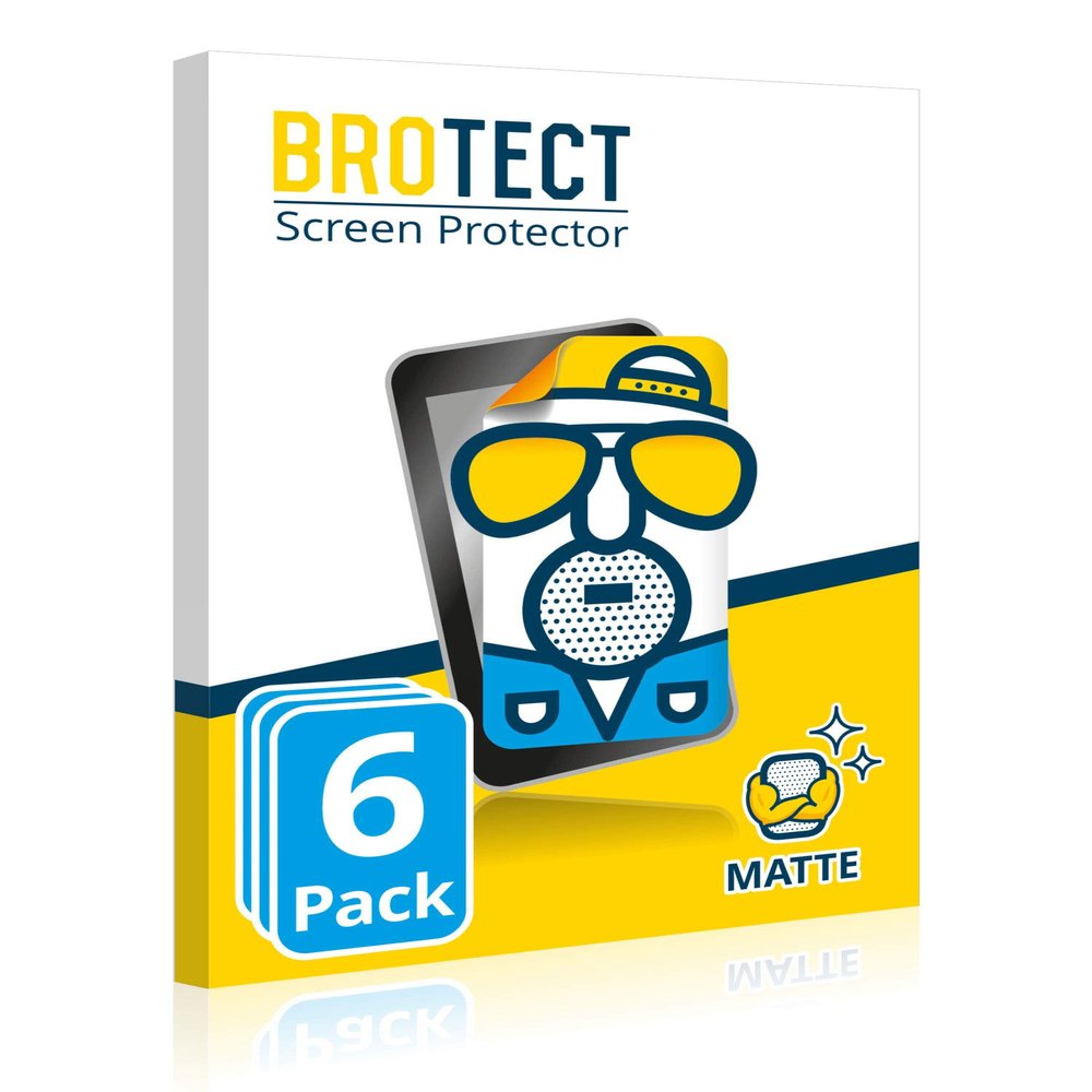 BROTECT 6-Pack Screen Protector Anti-Glare Compatible with PowaKaddy C2 Compact Screen Protector Matte, Anti-Fingerprint Protection Film