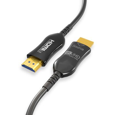 Cablelera 4K UHD CMP HDMI Cable 2.0, Hybrid Active Optical Cable (AOC), 18Gbps Hyper Fast Long Distance Data Transmission, ARC, HDCP, NVIDIA, AMD, PS5, Xbox, Gaming, Movie, Plenum Rated, 75ft