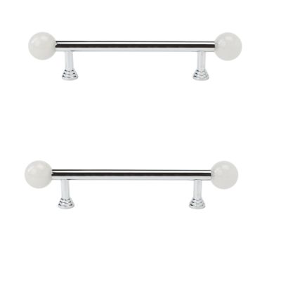 Cabinet Knobs with,Crystal Glass Door Drawer Knobs,Cabinet Knobs 2Pcs Retro Crystal Jade Cabinet Wardrobe Handle Cabinet Door Long Handle Pink Hole Pitch96mm ( Color : White , Size : Hole pitch 96mmmm
