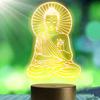 Jinnwell 3D Buddha Night Light Lamp Illusion 16 Color Changing Table Desk Decoration Lamps Gift Acrylic Flat ABS Base USB Cable Toy view 1