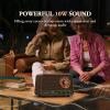 Audiocrazy Vintage Wooden AM FM Bluetooth Radio with 10 Watts Powerful Sound, Retro Bluetooth Speaker Radio with Softly Glowing Dial, Bass Control, Aux Input, Headphone Jack, for Home, Office, Kitchen view 3