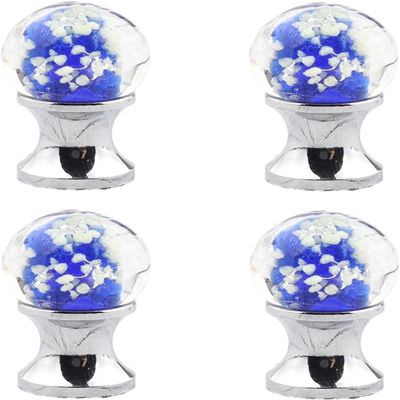 Cabinet Knobs with,Crystal Glass Door Drawer Knobs,Black Cupboard Handles4Pcs Luminous Crystal Glass Knobs and Pulls Drawer Cabinet Door Makeup Box Dresser Red Diameter12mm ( Color : Blue , Size : 12m