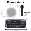 Home Theater System Kit 1000 Watts Bluetooth Receiver w/ 6 Qty 5.25" 175 Watts Each in-Wall in-Ceiling Speakers with Portable Microphone & Remote Control by Technical Pro view 2
