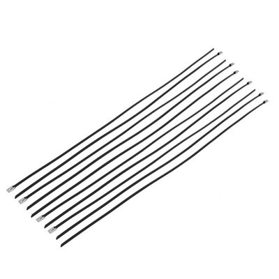 XYWHPGV 10pcs 4.6mm Width 500mm Length Stainless Steel Wire Strap Cable Tie Black (2343e 702d2 653e7 f7f8a 7bc87 7b9fd