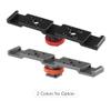 HUNYA Aluminum Triple Cold Shoe Mount Plate Bracket for Camera Microphone LED Light Mounting view 4