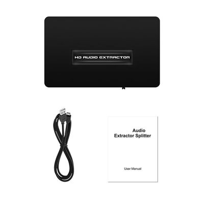 GZSHUNLI -Compatible Audio Splitter HD Audio Sync Splitter Converter 4K 5.1 Optical 3.5 Audio Splitter, Black, 500413152