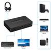 GZSHUNLI -Compatible Audio Splitter HD Audio Sync Splitter Converter 4K 5.1 Optical 3.5 Audio Splitter, Black, 500413152 view 4