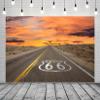 CORFOTO Fabric 10x8ft Route 66 Backdrop - National Scenic Desert Byway Road Trip Party Backdrop for Travel Theme Birthday Banner Men Kids Photoshoot Artistic Portrait Props view 1