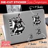 Custom Ice Hockey Sticker - Personalized Name, Number Jersey Back Side Waterproof Die-Cut Vinyl Decal for Water Bottle, Car, Phone, Laptop, Sticks - Birthday Gifts for Sports Lovers view 4