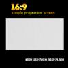 QANYEGN 60 to 120 Inch White Projection Screen, 16:9 Foldable Wrinkle Projector Movie Screen, Portable HD Movie Screen for Home Theater, Outdoor Movies(60 inch) view 3