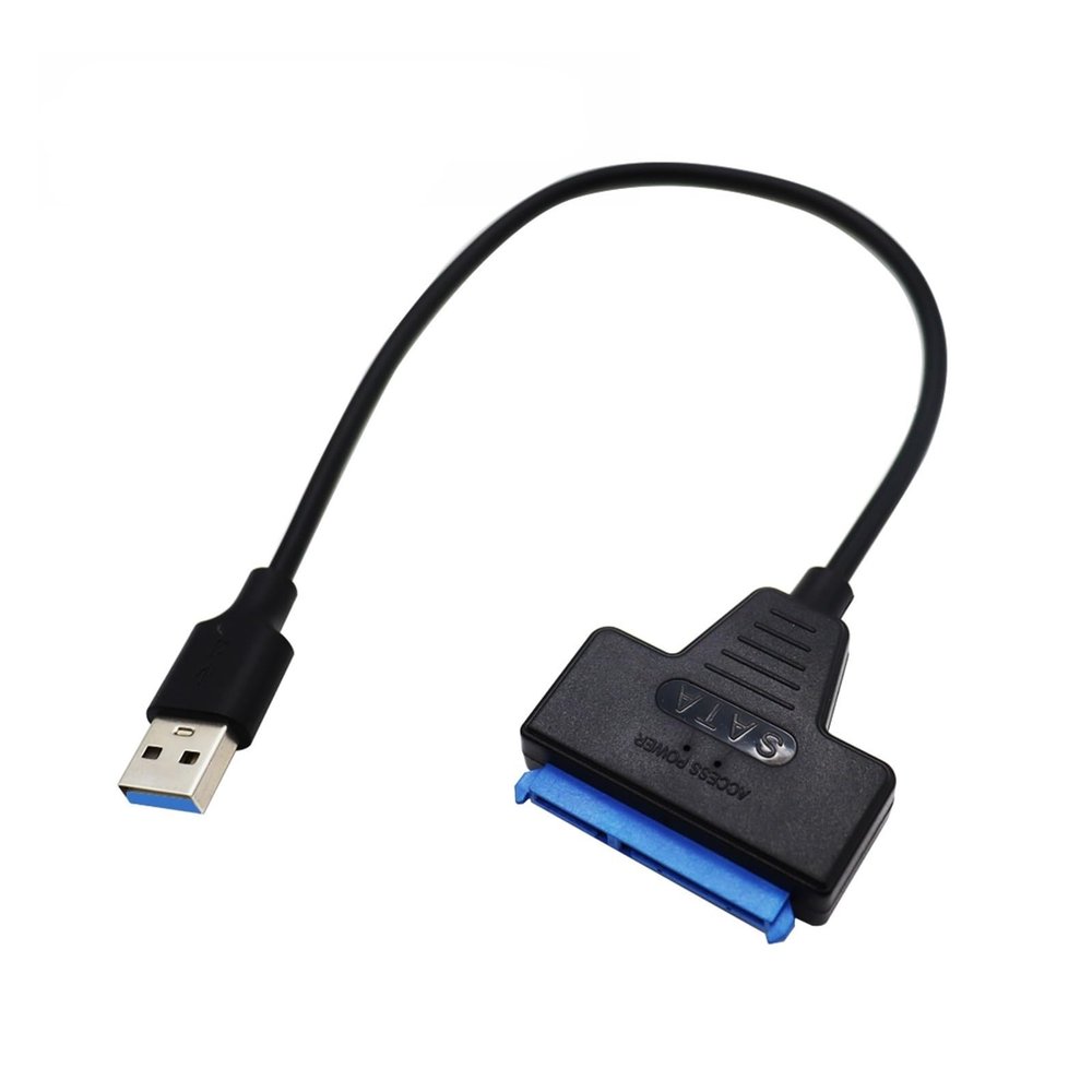 Cable 22CM USB 3.0 2.0 SATA 3 Cable Sata to USB 3.0 Adapter Up to 6 Gbps Support 2.5 Inch External HDD SSD Hard Drive 22 Pin Sata III Cable (Color : USB 3.0)