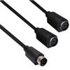 innov8 Mini Din 7-Pin Male to Dual Female Y Splitter Audio Cable 0.5m view 2