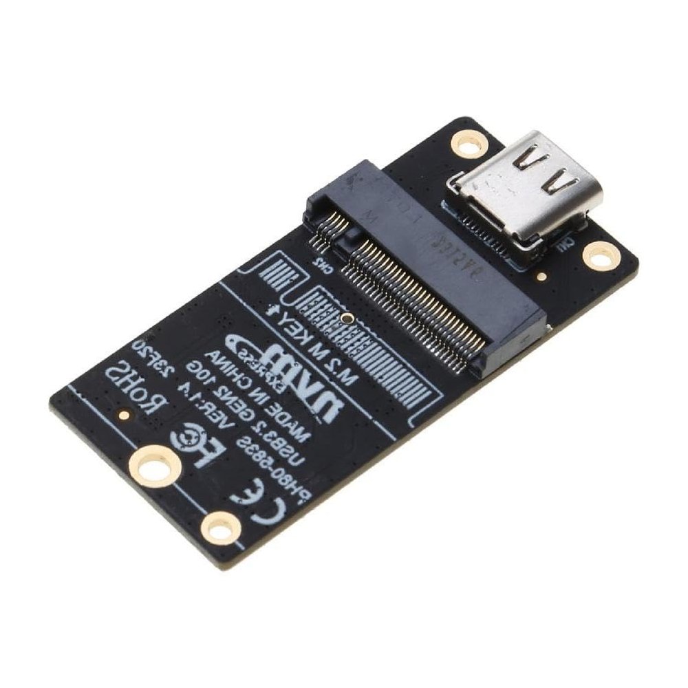 M2 NVME SSD To USB 3.1 Type-C Adapter M2 SSD Enclosure Converter 1000MB/-s For M.2 M-Key USB3.1 SSD Box Support 2230 SSD TYPE-C To M2 Adapter M2 NVMe SSD Enclosure Adapter M.2 M-Key To USB 3.1 Type-C