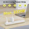 6 Ft Power Strip Surge Protector - 7 Outlets 4 USB Ports (2 USB C), Ultra Thin Flat Extension Cord & Flat Plug, 1700 Joules, Wall Mount, Desk Charging Station for Home Office Dorm, White view 2